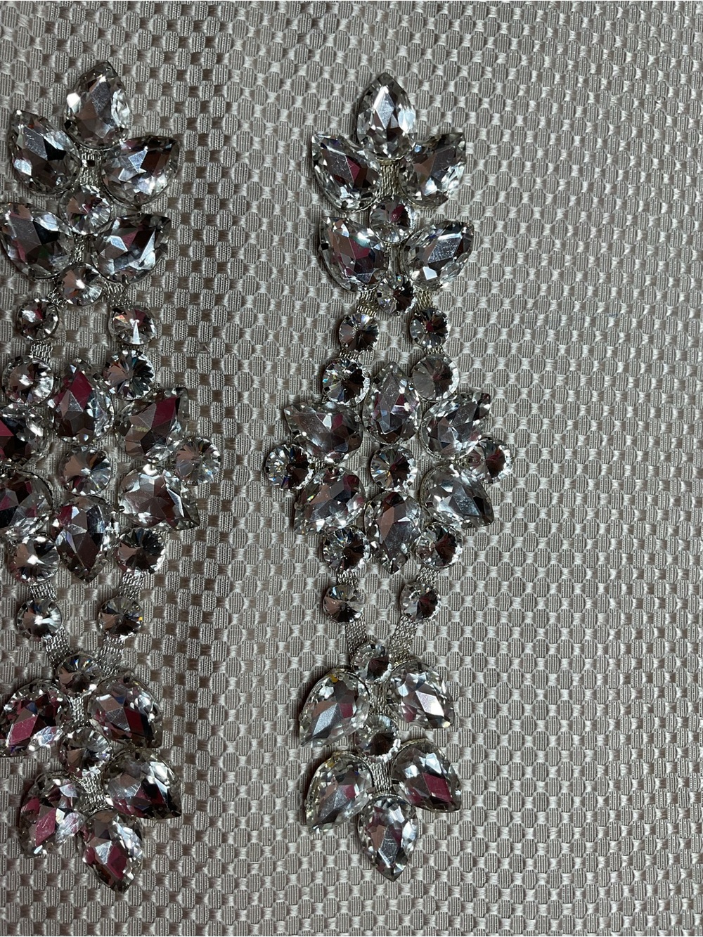 Three Fancy Crystal Rhinestones Appliqué Sew On Wedding Dress Decor - Picture 5 of 12